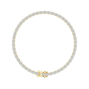 Pulsera de tenis POOJA DIAMOND con diamantes de corte ovalado delicado, oro de 14k y 18k, lujo clásico, con engaste de puntas laterales, certificado IGI - Product Image 5