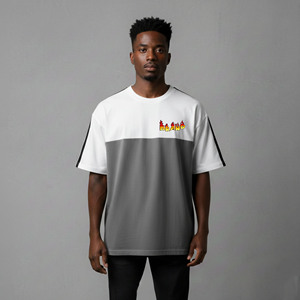 Camiseta de Alta Calidad para Hombre, Estilo Hip Hop, 100% Algodón Ecológico, con Logotipo Personalizado Serigrafiado, Corte Holgado - Product Image 1