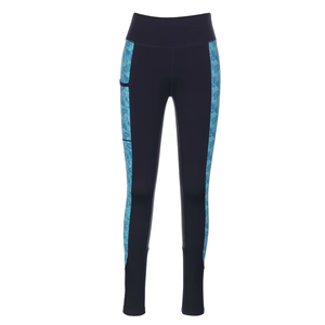 Leggings de Yoga de Cintura Alta con Bloques de Color, Panel de Malla de Longitud Completa, Spandex y Poliéster, Elásticos en Cuatro Direcciones, Pantalones Deportivos para Mujer - Product Image 3