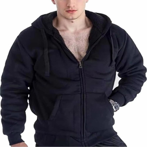 Sweat à capuche zippé en polaire personnalisé 2026, décontracté, uni, ample, brodé, respirant et écologique - Product Image 5