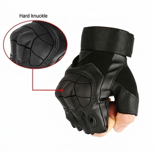 Guantes de Gimnasio de Medio Dedo de Cuero con Cierre de Gancho y Bucle, Unisex, para Entrenamiento de Verano - Product Image 5