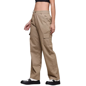 Pantalon cargo d'extérieur OEM vierge pour femme, léger, multi-poches, séchage rapide, style parachute, pour la randonnée, vente en gros - Product Image 2