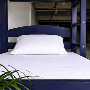 Lit superposé minimaliste bleu foncé personnalisable, meubles de chambre à coucher en bois sur mesure pour enfants - Product Image 4