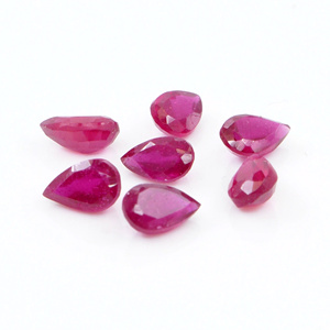 Rubis naturels de Bangkok, formes poire calibrées 3x5mm, pierres précieuses de rubis naturelles facettées en vrac pour la fabrication de bijoux, prêtes à l'emploi - Product Image 1