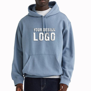 Sweat à capuche surdimensionné pour homme en molleton épais avec impression en silicone personnalisée – Streetwear décontracté haut de gamme - Product Image 3