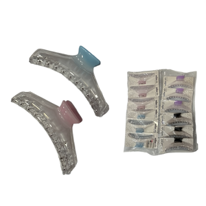 Fermaglio per capelli angolato da 12 cm con strass per donna, confezione da 12 pezzi - Product Image 2