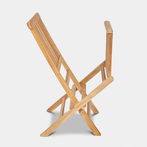 Silla de comedor Denson hecha de madera de teca maciza de alta calidad con madera natural para uso en exteriores. - Product Image 3