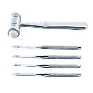 Kit chirurgical orthopédique Dentic Implants 2026 avec marteau manuel en acier, osteotome d'élargissement de la calotte osseuse, et burins à os certifiés CE - Product Image 1
