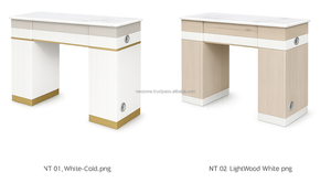 Meubles de salon modernes, écologiques, élégants, en contreplaqué européen, MDF, marbre, couleur personnalisée, durables, faciles à nettoyer, pour salon de manucure - Product Image 3