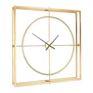 Luxury Modern <b>Wall</b> <b>Clock</b> Black Metal Geometric Thin Frame Design Silent Quartz Movement for Minimalist Home Office <b>Wall</b> <b>Decor</b> - Product Image 1