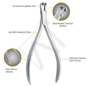 คีมตัดลวดจัดฟัน Accuram Orthodontic Distal End Cutter ขนาด 15 ซม. พร้อมปลายจับนิรภัย ทำจากสแตนเลสสตีล ได้รับมาตรฐาน CE - Product Image 5