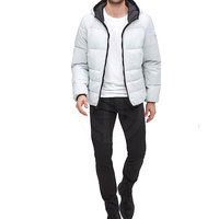 Nouvelles vestes matelassées décontractées pour hommes, élégantes et de haute qualité, avec capuche, logo frontal, chaudes, respirantes, écologiques, pour l'hiver et les activités de plein air, service OEM