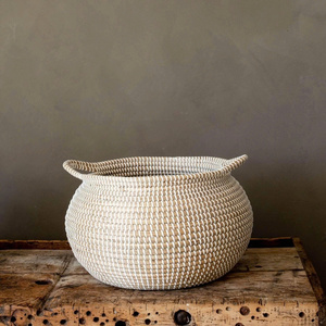 Home Decor Cheapest Price Basket Planters Seagrass Decorative <b>Pottery</b> Planter <b>Handmade</b> Straw Raffia Baskets - Product Image 4