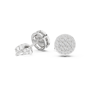 Pendientes de tuerca de moissanita VVs1 de plata esterlina S925 para mujer chapados en oro blanco con diamantes de corte redondo - Product Image 4