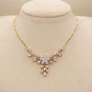 Collar de Diamantes con Corte Pera Cultivados en Laboratorio, Oro Sólido de 18K para Mujer, Certificado IGI, Joyería Romántica para Regalo de Boda o Compromiso - Product Image 4