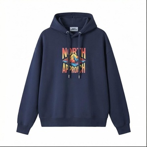 เสื้อฮู้ดดี้โอเวอร์ไซส์ผู้ชาย แบรนด์ North Approach ผ้าฝ้ายเฟรนช์เทอร์รี่ พิมพ์ลายภูเขา สไตล์ลำลอง สำหรับฤดูใบไม้ร่วง - Product Image 1