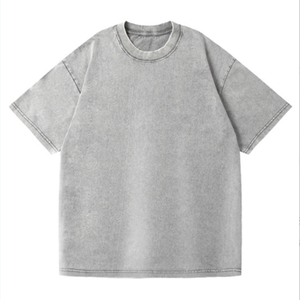 2026 new arrival <b>Men's</b> T-Shirt 230 GSM 100% Cotton Plain Oversized Drop Shoulder Short Sleeve O-Neck Fitted Washed Blank for <b>Men</b> - Product Image 4