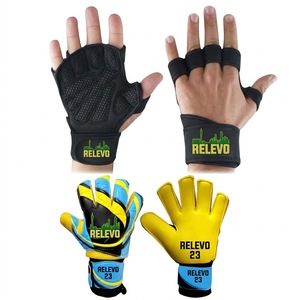 Guantes de Portero de Fútbol Unisex Ajustables Antideslizantes con Cierre de Velcro de Cuero RELEVO INDUSTRIES, Protección para los Dedos, Engrosados - Product Image 5