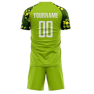 Custom High Quality Soccer Uniforms Soccer Wear Kit Short Sleeve Soccer Wear Jersey Set Football Uniform - Product Image 2