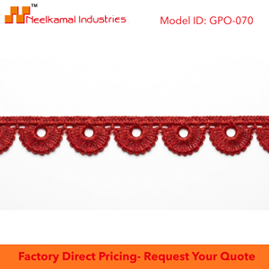 15mm <b>Red</b> Fan Pattern Guipure GPO Lace Trim Customizable Wholesale Supplier for Wedding Decor Hair <b>Bows</b> DIY Crafts Sewing Bulk - Product Image 6