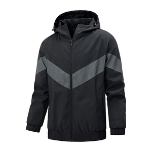 Mens Fashion Windbreaker <b>Jacket</b> Windproof Waterproof Soft Shell Rain Outdoor Outerwear Custom Hooded Winter Waterproof Running - Product Image 1