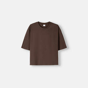 Camiseta de Algodón Extra Grande de Alta Calidad para Hombre, Corte Holgado Regular, Hombros Caídos, Mangas Cortas, Ropa Casual de Calle para Verano - Product Image 5