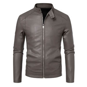 Chaqueta de Cuero Clásica para Hombre, Material Suave y Duradero, Ajuste Cómodo, Ideal para el Invierno, Uso Diario, Estilo Casual - Product Image 1