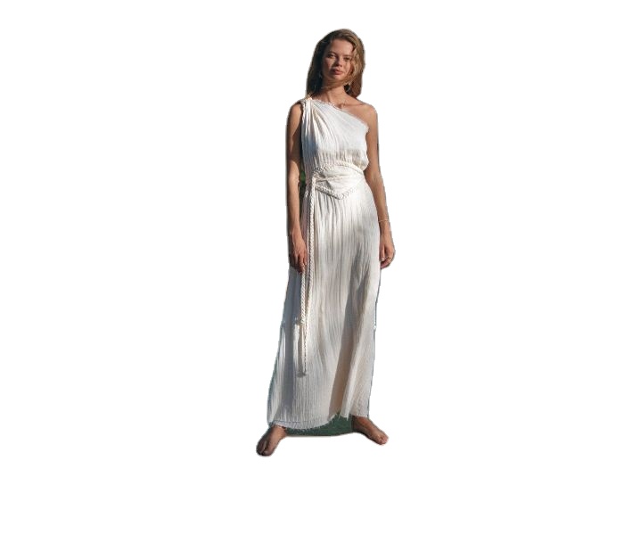 Shop One Shoulder Pure Italy Linen Cotton Dresses for Women