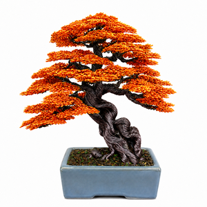 Bonsái de Arce Hecho a Mano con Alambre Dorado y Maceta de Porcelana, TINH TAN ART 22/20/15cm, para Regalos Corporativos al por Mayor - Product Image 1