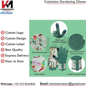 Custom Logo Gardening Gloves Waterproof Fabric Fast Shipping OEM Heavy Duty Gardening Gloves Non <b>Slip</b> Palm Wholesale Price - Product Image 4