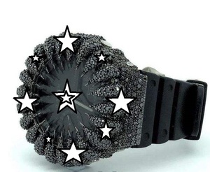 นาฬิกาโมอิสซาไนต์ดิจิตอลสุดหรู สายซิลิโคนสีดำ หน้าจอ LED กระจกแซฟไฟร์ - Product Image 2
