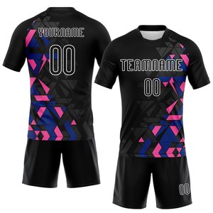 Maillot de volley-ball pour adultes, matière polyester confortable, fabrication directe, kit de football personnalisé, noir, rose, bleu, uniforme d'équipe - Product Image 1