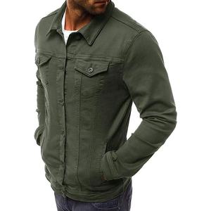 Veste en jean pour homme OEM, veste décontractée pour homme, veste d'automne, veste en jean à boutons, veste en jean oversize pour homme - Product Image 6