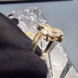 Anillo de Diamantes con Engaste de Oro Amarillo Sólido de 9k de Primera Calidad, Certificado por IGI, Elegante Anillo de Compromiso para Uso Diario, Especial - Product Image 6