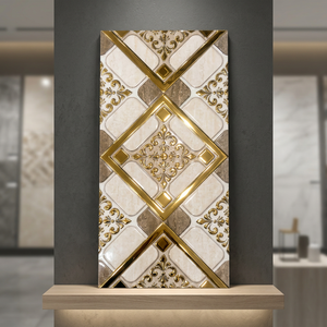 Azulejos de Pared de Cerámica de Primera Calidad, Diseño Interior de Lujo, Decorativos, Dorados y Plateados, Tercera Cocción, 300*600 30x60 12x24 - Product Image 4