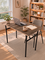 Table de bureau pliable moderne en bois et métal, bureau pliant gain de place, mobilier d'intérieur
