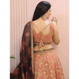 Alluring Pink Georgette Sequins Event Wear Lehenga Choli for Women - Product Image 3