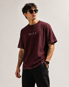 Camiseta de Manga Corta Negra para Hombre RITS, Cuello Redondo, Casual, Ecológica, Transpirable, Estilo Urbano, Algodón Jersey, con Letra Estampada en la Parte Delantera - Product Image 5