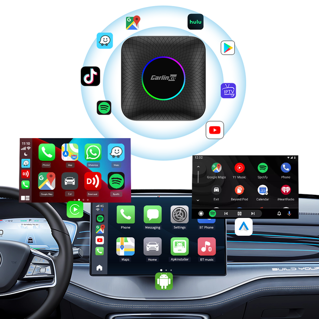 carlinkit Iptv Tbox Led 8g 128Gb Video Android Auto 13 Ai Box Youtube Carlinkit for Apple Car Play Wireless Netflix Tiktok