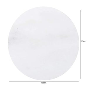 Modern Elegant Round White Marble <b>Drink</b> <b>Coaster</b> Set Natural Stone Table Protector <b>Coasters</b> for Mugs & Glasses - Product Image 3