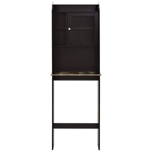 Mobiletto Moderno in Legno Espresso per Bagno, Salvaspazio Sopra il WC, Organizzazione per Arredamento Casa - Product Image 3