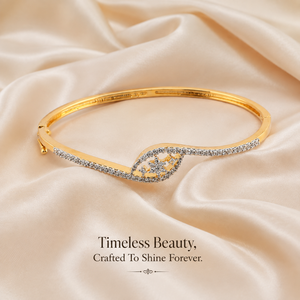 100% Real Round Cut Diamond Vintage <b>Bangle</b> <b>Bracelet</b> | 7 Inch Yellow Gold Jewelry | Fashionable Women's Engagement Wedding Party - Product Image 4