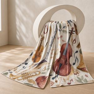 Custom Printed <b>Throw</b> Blanket Personalized Balloon Toucan Motocross Koi Orchestra Umbrella Sublimation Flannel Fleece Polyester - Product Image 3