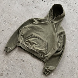 Vente en gros Sweat à capuche vintage 400 GSM en molleton de coton délavé à l'acide, coupe oversize, style streetwear, avec poignets côtelés pour marques de mode - Product Image 5