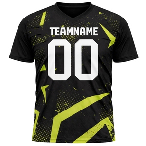 Maillot de football américain personnalisé par sublimation, col en V, respirant, en polyester, uniforme d'équipe, vente en gros OEM - Product Image 2