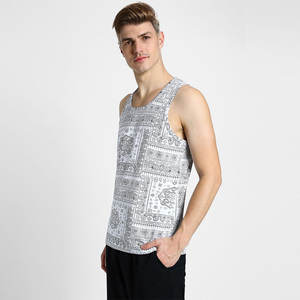Camiseta sin mangas de compresión personalizable para hombre, de punto, atlética, para fitness, running, gimnasio, tipo stringer y ropa deportiva con diseño acanalado - Product Image 5