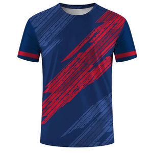T-shirt à manches courtes pour homme, motif géométrique, col rond, séchage rapide, coupe sportive, impression par sublimation, polyester tricoté - Product Image 2