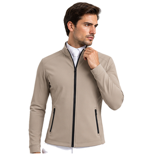 Veste de sport équestre pour homme, légère, en softshell imprimé, col montant, pour activités de plein air - Product Image 2