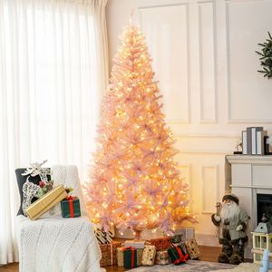 Albero di Natale Pre-Illuminato Alto 2,3 m con 500 Luci LED Bianco Caldo e 1346 Punte - Albero Artificiale Innevato per Decorazioni Festive - Product Image 2