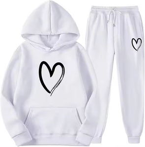 <b>Men</b> Women Oversized Hoodie <b>Jogger</b> Set Breathable Streetwear Tracksuit Winter Lounge Wear - Product Image 2